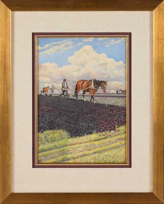 Климентов Михаил Иванович. На пашне 